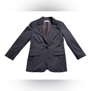 M.M. Lafleur Yasmine blazer brown size women’s 8 wool blend single button office